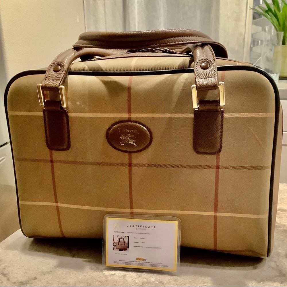 BURBERRY’S CHECK Authentic Boston Hand Bag